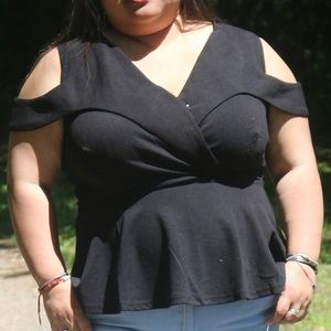 Black Peplum Top
